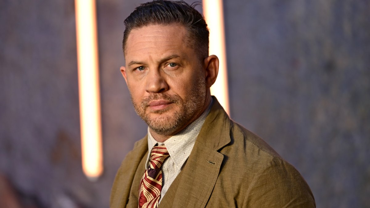 Tom Hardy attends the "Havoc" World Premiere at the BFI IMAX Waterloo, London, U.K., April 15, 2025. (Getty Images Photo)