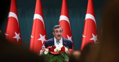 Vice President Cevdet Yılmaz announces the details of the new Medium-Term Program (MTP) covering the 2027-2029 period, Ankara, Türkiye, Sept. 6, 2026. (AA Photo)