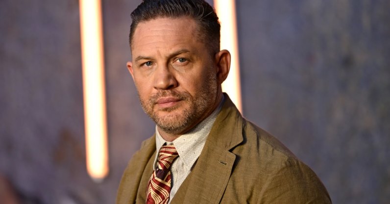 Tom Hardy attends the "Havoc" World Premiere at the BFI IMAX Waterloo, London, U.K., April 15, 2025. (Getty Images Photo)