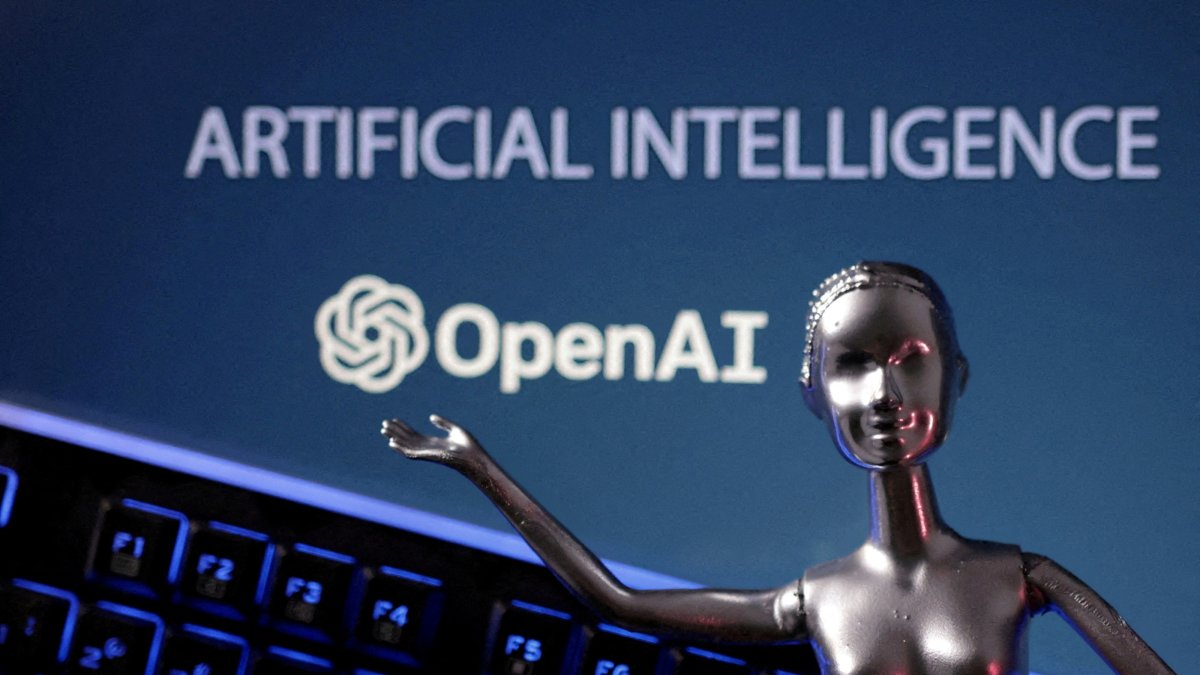 OpenAI logo and AI Artificial Intelligence words are seen in this illustration taken May 4, 2023. (Reuters Photo)