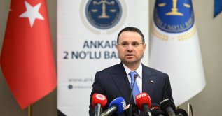 Justice Minister Akın Gürlek speaks at the 2026-2027 Judicial Year Opening Program, Ankara, Türkiye, Sept. 7, 2026. (AA Photo)