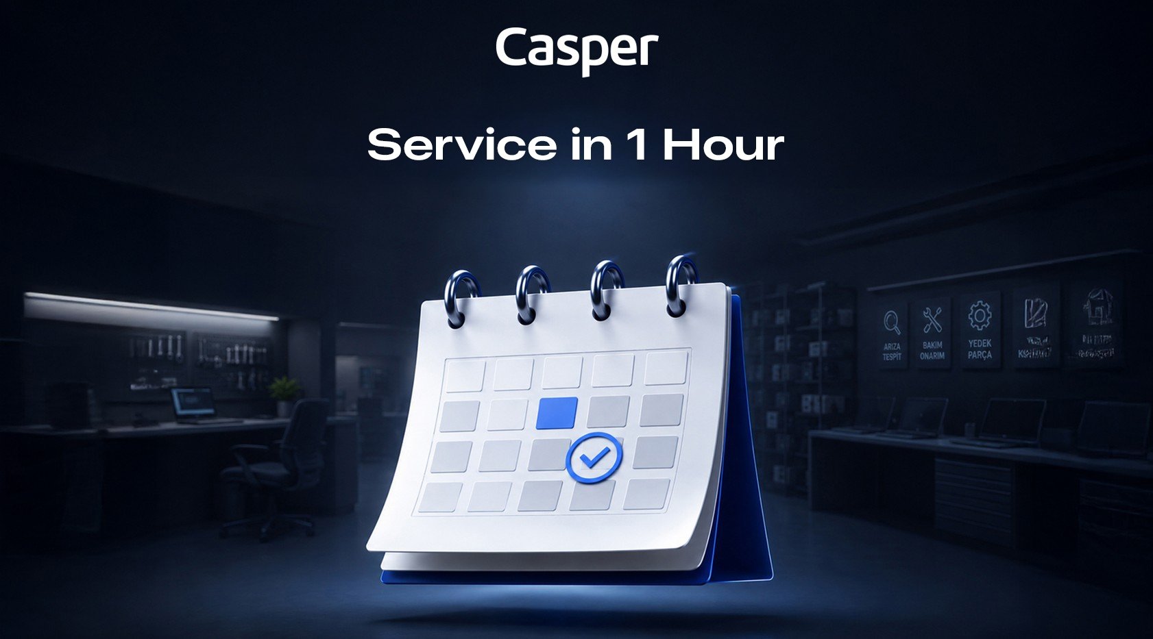 Can a computer be repaired in 1 hour? How fast service points work