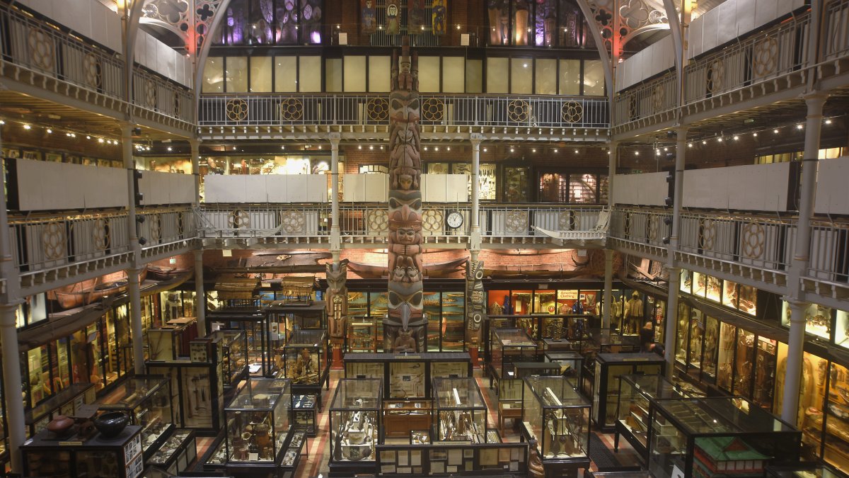 An interior view of the Pitt Rivers Museum, Oxford, England. (Getty Images Photo)