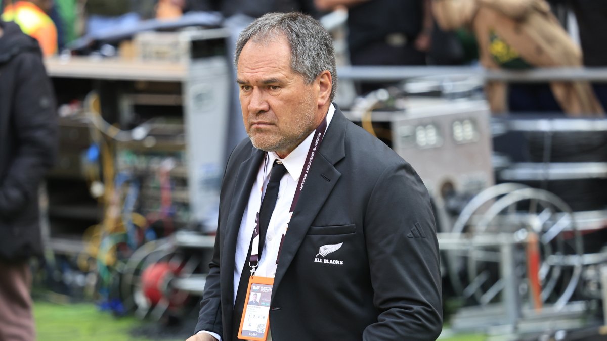 New Zealand head coach Dave Rennie looks on prior to the Rugby's Greatest Rivalry Tour match between South Africa and New Zealand played at the FNB Stadium, Johannesburg, South Africa, Sept. 5, 2026. (EPA Photo)