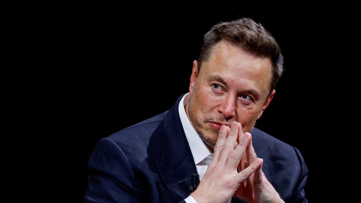 Elon Musk, CEO of Tesla and SpaceX, gestures as he attends the Viva Technology conference at the Porte de Versailles exhibition centre in Paris, France, June 16, 2023. (Reuters Photo)