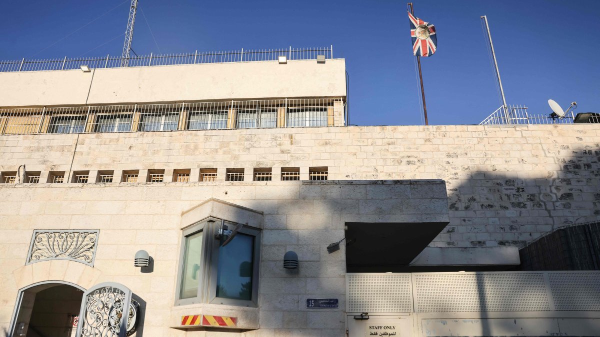 A photograph shows the British consulate in Israeli-occupied East Jerusalem, Sept. 8, 2026. (AFP Photo)