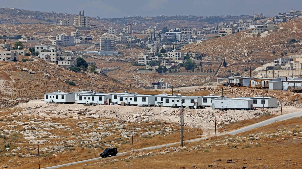 This photograph shows a view of the newly established Israeli settlement outpost in Beit Sahur, south of Bethlehem, in the occupied West Bank, Aug. 14, 2026. (AFP Photo)