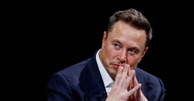 Elon Musk, CEO of Tesla and SpaceX, gestures as he attends the Viva Technology conference at the Porte de Versailles exhibition centre in Paris, France, June 16, 2023. (Reuters Photo)