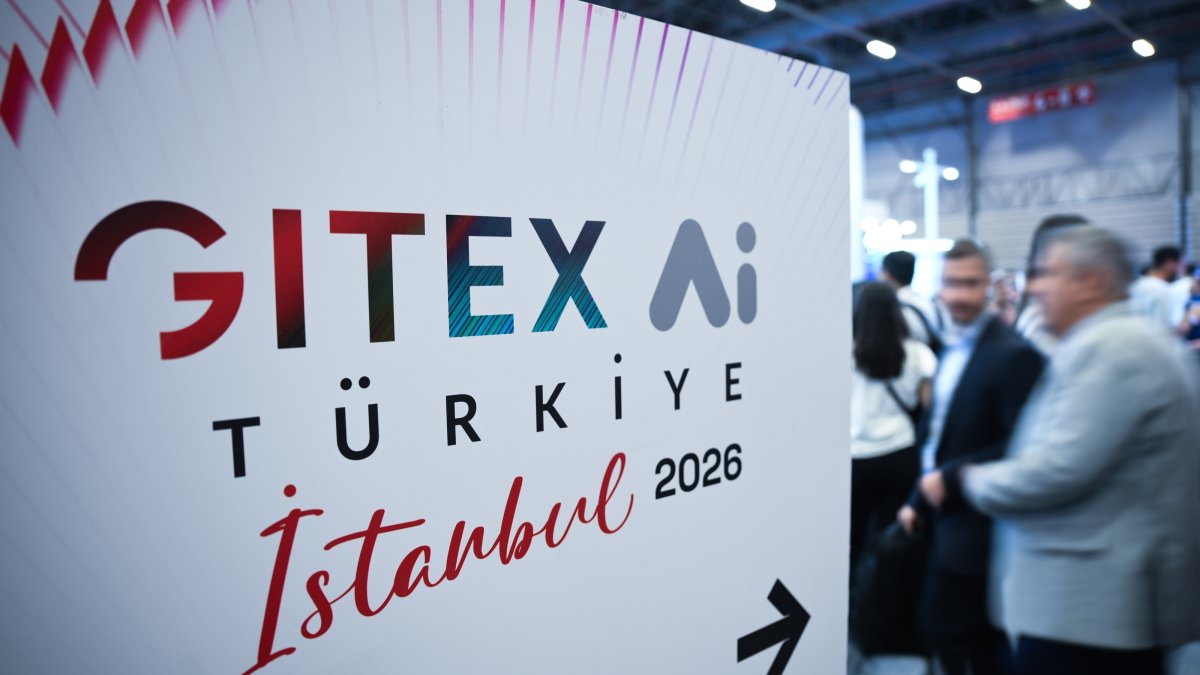 GITEX Ai Türkiye sign is seen during the first day of the event, Istanbul, Türkiye, Sept. 9, 2026. (AA Photo)