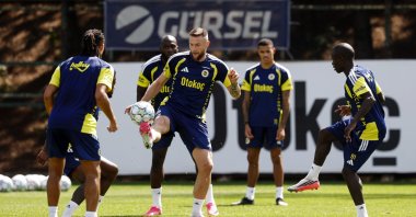 Fenerbahçe players train ahead of the UEFA Champions League league phase match against AS Roma, Istanbul, Sept. 9, 2026. (IHA Photo)