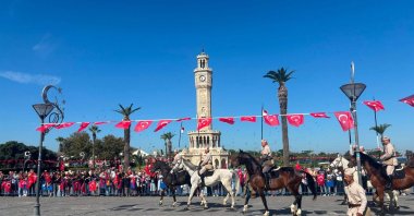 Celebrations held at Konak Atatürk Square on the occasion, Izmir, western Türkiye, Sept. 9, 2026. (DHA Photo)
