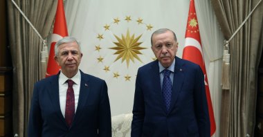 President Recep Tayyip Erdoğan and Antalya Metropolitan Mayor Mansur Yavaş meet in Ankara, Sept. 9, 2026. (AA Photo)