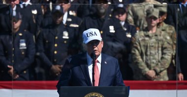 U.S. President Donald Trump speaks during a Steel Across America event at the White House in Washington, D.C., Sept. 8, 2026. (AFP Photo)