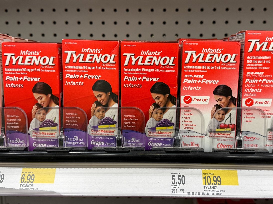 Tylenol for infants, for sale at a Target store in Valley Stream, New York, U.S., Nov. 6, 2025.(Reuters File Photo)