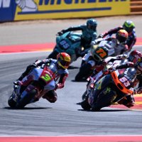 ELF Marc VDS Racing Team rider Deniz Öncü competes in round 13 of the 2026 Moto2 World Championship at the Aragon Grand Prix at MotorLand Aragon, Alcaniz, Spain, Aug. 30, 2026. (AA Photo)
