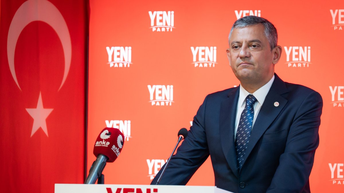 YP Chair Özgür Özel speaks at a news conference at party headquarters, Ankara, Türkiye, Aug. 31, 2026. (AA Photo)