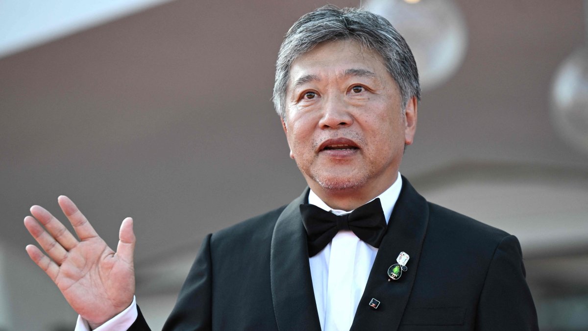 Japanese director and screenwriter Hirokazu Kore-eda attends the red carpet event for "Look Back," presented in competition at the 83rd International Venice Film Festival, Venice Lido, Italy, Sept. 7, 2026. (AFP Photo)