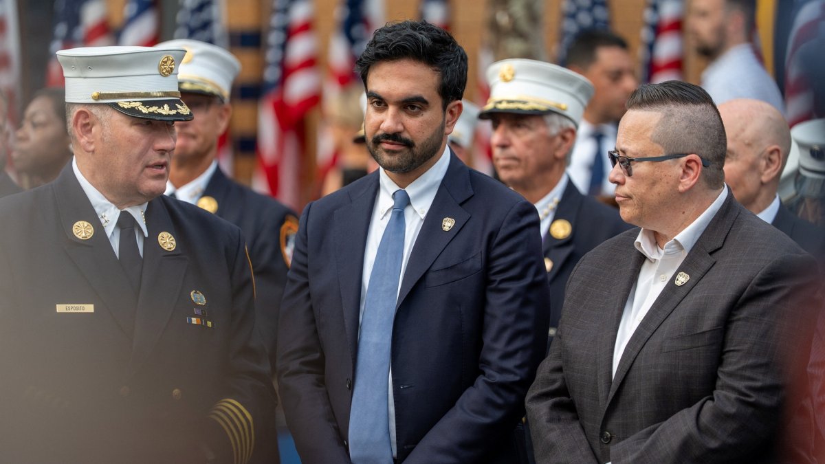 New York City Mayor Zohran Mamdani attends the Fire Department of the City of New York’s (FDNY) memorial service, ahead of the 25th anniversary of the Sept.11, 2001, attacks on the World Trade Center, in the Staten Island borough of New York City, U.S., Sept. 9, 2026.  (Reuters Photo)
