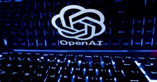 A keyboard is placed in front of a displayed OpenAI logo in this illustration taken, Feb. 21, 2023. (Reuters Photo)
