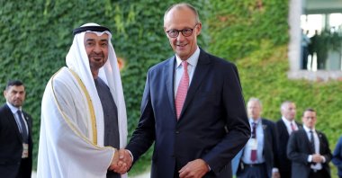 German Chancellor Friedrich Merz receives the President of the United Arab Emirates (UAE), Sheikh Mohamed bin Zayed Al Nahyan, in Berlin, Germany, Sept. 10, 2026. (Reuters Photo)