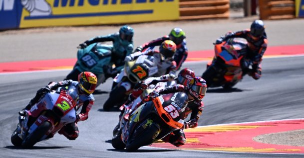 ELF Marc VDS Racing Team rider Deniz Öncü competes in round 13 of the 2026 Moto2 World Championship at the Aragon Grand Prix at MotorLand Aragon, Alcaniz, Spain, Aug. 30, 2026. (AA Photo)
