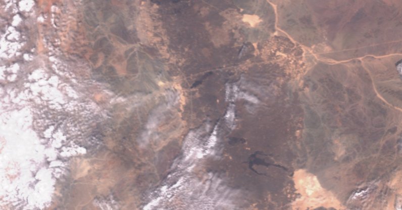 A satellite image shows an area before black smoke was seen rising from an area of Saudi Arabia’s East-West oil pipeline, south of Medina, Hejaz Region, Saudi Arabia, Sept. 9, 2026. (European Union/Copernicus Sentinel-3/Handout via Reuters)