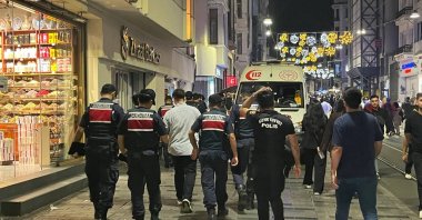 Police officers detain suspects during the operation, Istanbul, Türkiye, Sept. 11, 2026. (AA Photo)