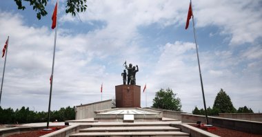 A monument dedicated to the martyrs of the Battle of Sakarya near the battlefield, Polatlı district, Ankara, Türkiye, Aug. 24, 2026. (IHA Photo)