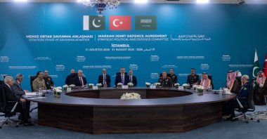 Turkish, Saudi and Pakistani officials gather during a meeting for the recently established Mecca alliance, Istanbul, Türkiye, Aug. 31, 2026. (Getty Images Photo)