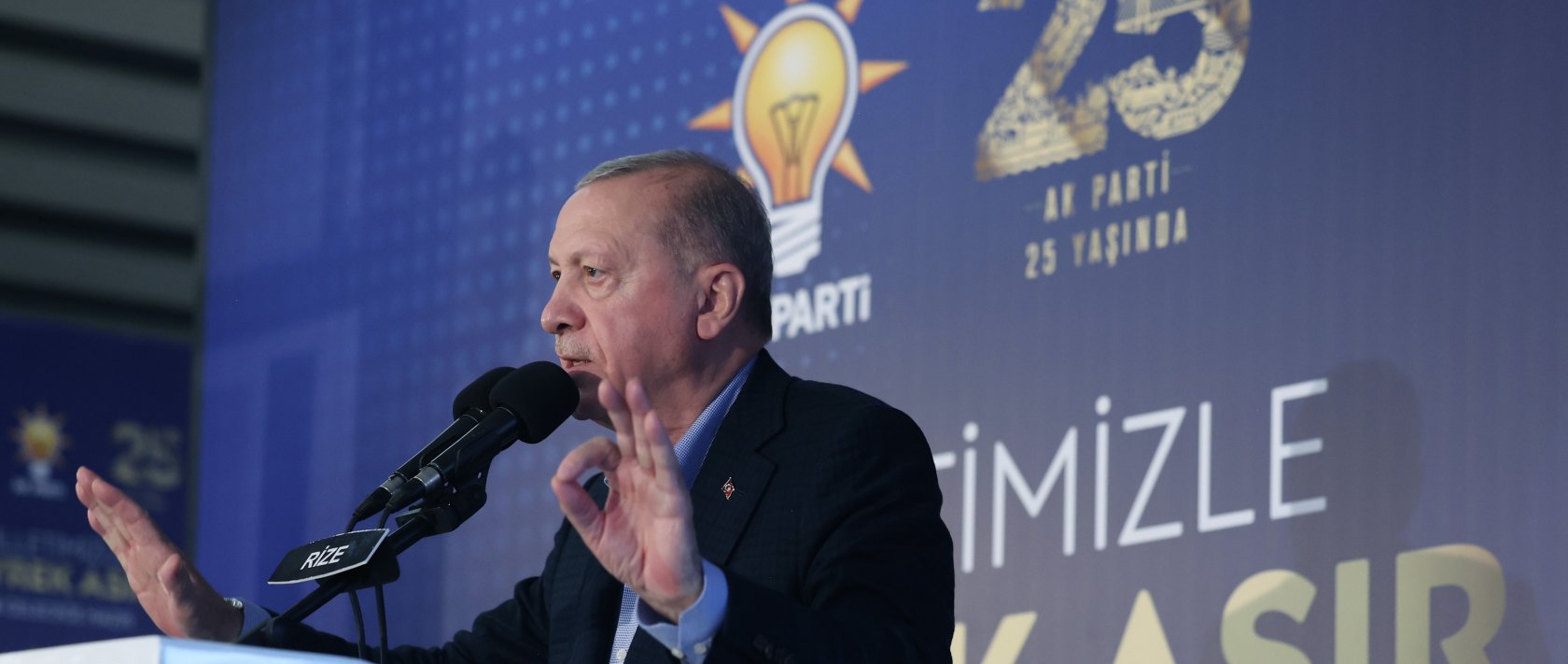 President Recep Tayyip Erdoğan speaks at an event, Rize, northern Türkiye, Sept. 11, 2026. (AA Photo)