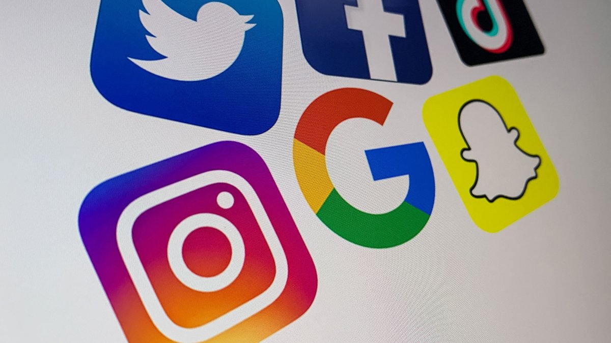 A file photo taken on October 21, 2020 shows the logo of the multinational social media companies. (AFP Photo)