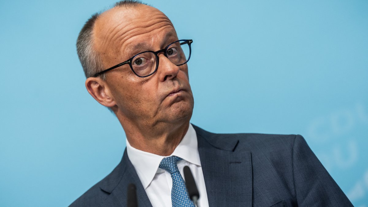 Chancellor Friedrich Merz attends a press conference in Berlin, Germany, Sept. 7, 2026. (AP Photo)