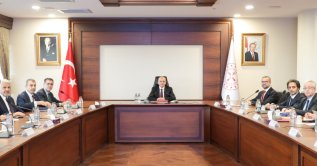 Financial Stability Committee meeting chaired by Treasury and Finance Minister Mehmet Şimşek (C) in this photo released on Sept. 14, 2026. (Courtesy of Treasury and Finance Ministry)