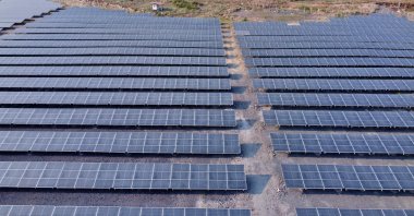 Solar panels are seen in Osmaniye province, southern Türkiye, Aug. 25, 2026. (AA Photo)