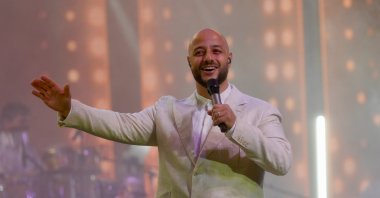 Maher Zain performs at the Harbiye Cemil Topuzlu Open-Air Theatre, Istanbul, Türkiye, Sept. 12, 2026. (AA Phoot)