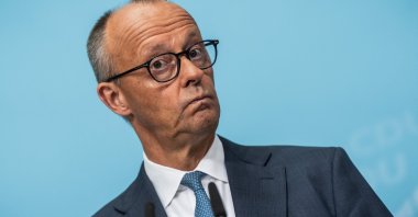 Chancellor Friedrich Merz attends a press conference in Berlin, Germany, Sept. 7, 2026. (AP Photo)