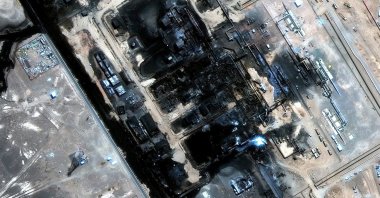 A satellite image shows a closer view of the damage at the Saudi Arabia East-West pipeline, located across the Arabian Peninsula, Saudi Arabia, Sept. 13, 2026. (Reuters Photo)