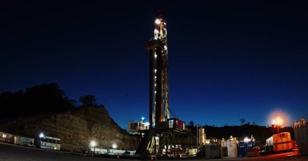 A drilling rig is seen in the oil field, Şırnak, southeastern Türkiye, July 29, 2026. (IHA Photo)