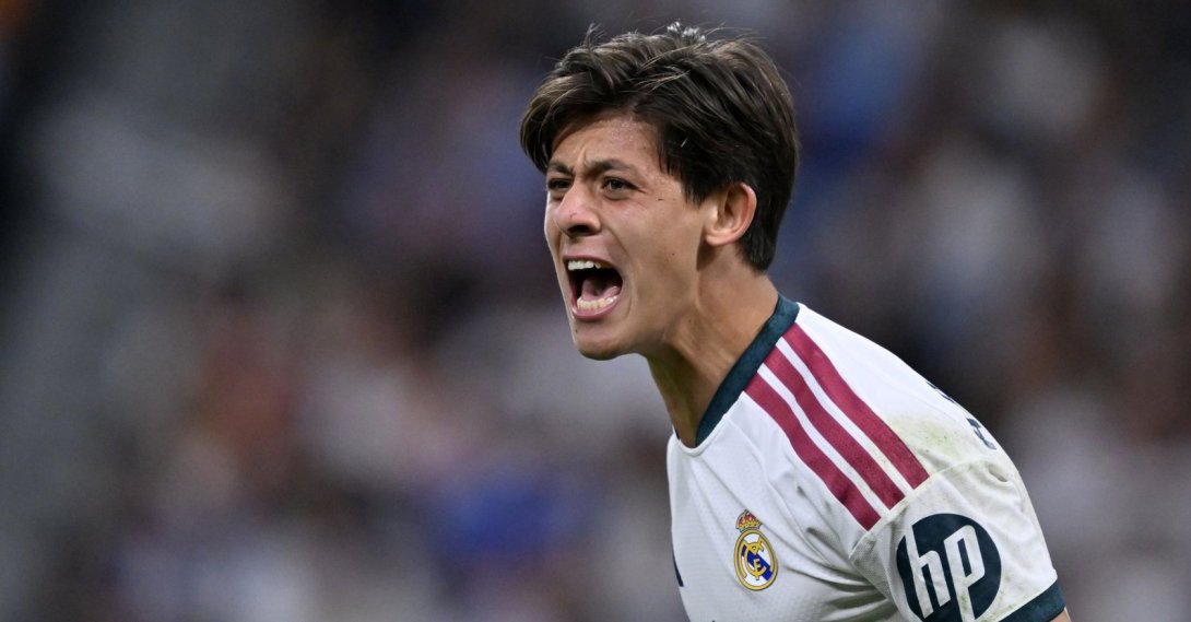Real Madrid's Turkish star Arda Güler reacts during a La Liga match against Rayo Vallecano, in Madrid, Spain, Sept. 12, 2026. (AA Photo)