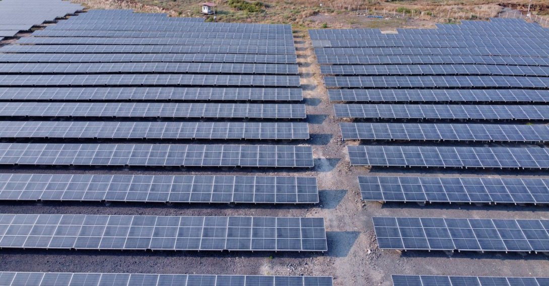 Solar panels are seen in Osmaniye province, southern Türkiye, Aug. 25, 2026. (AA Photo)