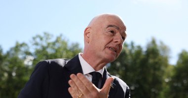FIFA President Gianni Infantino arrives at the stadium before a FIFA Under-20 Women's World Cup match between Canada and England, Bielsko-Biala, Poland, Sept. 5, 2026. (Reuters Photo)