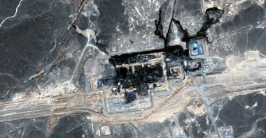 A satellite image shows the Saudi Arabia East-West pipeline, located across the Arabian Peninsula, after a strike that hit it Sept. 11, 2026, in Saudi Arabia, Sept. 13, 2026. (Reuters Photo)