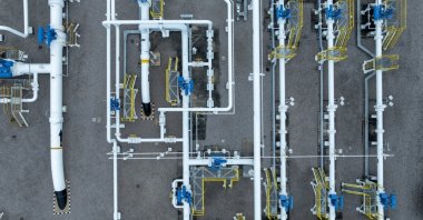 An aerial top view of natural gas pipelines. (Shutterstock Photo)
