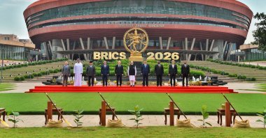 BRICS leaders pose for a family photo during the BRICS summit, New Delhi, India, Sept. 12, 2026. (Reuters Photo)