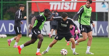 Beşiktaş players train ahead of their UEFA Europa League match in Istanbul, Türkiye, Sept. 16, 2026. (AA Photo) 
