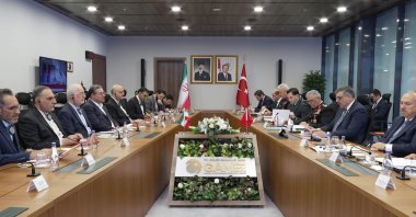 A view of the meeting between delegations led by the Turkish and Iranian interior ministers, Ankara, Türkiye, Sept. 16, 2026. (DHA Photo)
