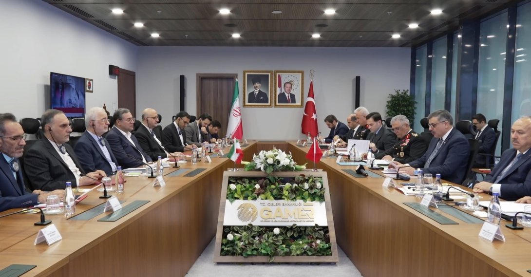 A view of the meeting between delegations led by the Turkish and Iranian interior ministers, Ankara, Türkiye, Sept. 16, 2026. (DHA Photo)