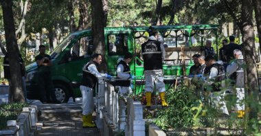 Forensic teams exhume Kozinoğlu's body at a cemetery, Istanbul, Türkiye, Sept. 12, 2026. (AA Photo)