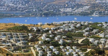 An aerial view of properties in southwestern Muğla province, Türkiye, Sept. 17, 2026. (IHA Photo)