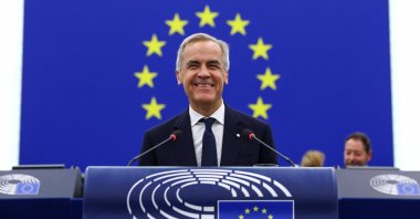 Canadian Prime Minister Mark Carney addresses the European Parliament in Strasbourg, France Sept. 17, 2026. (Reuters Photo)